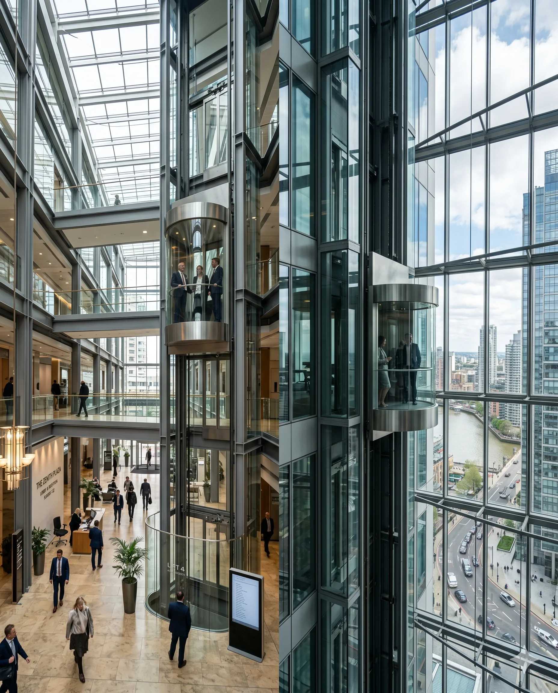 Indoor and outdoor glass lift systems